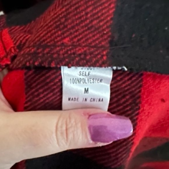 White Birch Red and Black Plaid Button Down Shirt - Picture 5 of 5